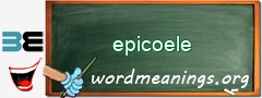 WordMeaning blackboard for epicoele